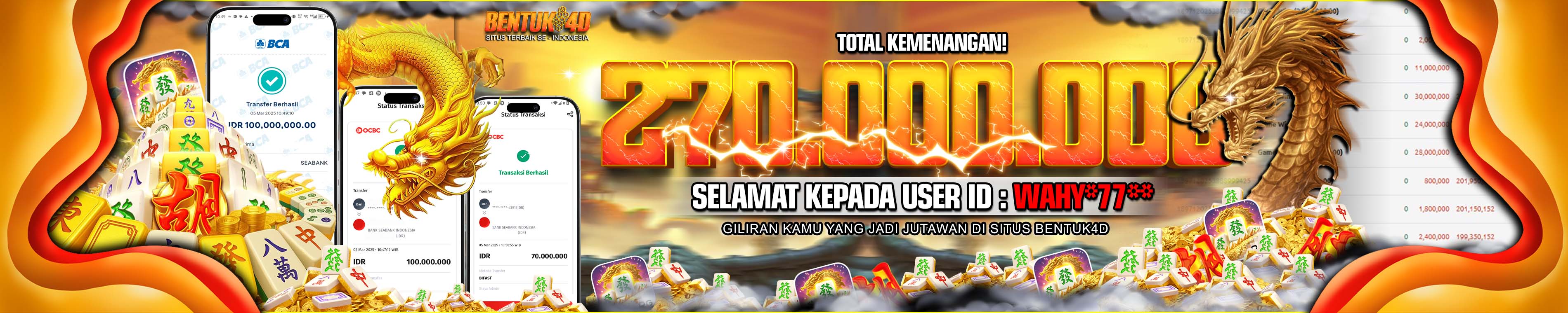 KEMENANGAN MEMBER 270JUTA!!
